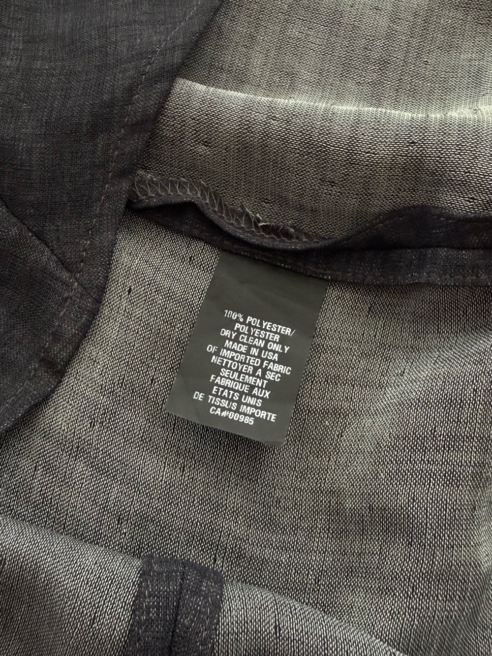 Zero + Maria Cornejo Dark Charcoal V-Neck Blouse Top - Picture 5 of 8